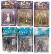 MOORE ACTION COLLECTIBLES BUFFY & ANGEL CARDED ACTION FIGURES