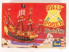 RARE VINTAGE REVELL 'JOLLY ROGER PIRATE SHIP' PLASTIC MODEL KIT