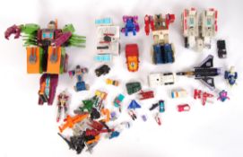 ASSORTED G1 TRANSFORMERS & WEAPONS