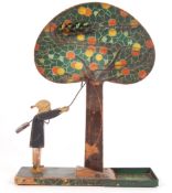 CHARMING ANTIQUE FRENCH ' APPLE PICKER ' MARBLE RUN