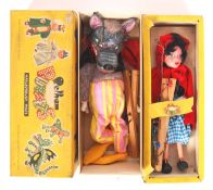 RARE PELHAM PUPPET RED RIDING HOOD & WOLF - BOXED