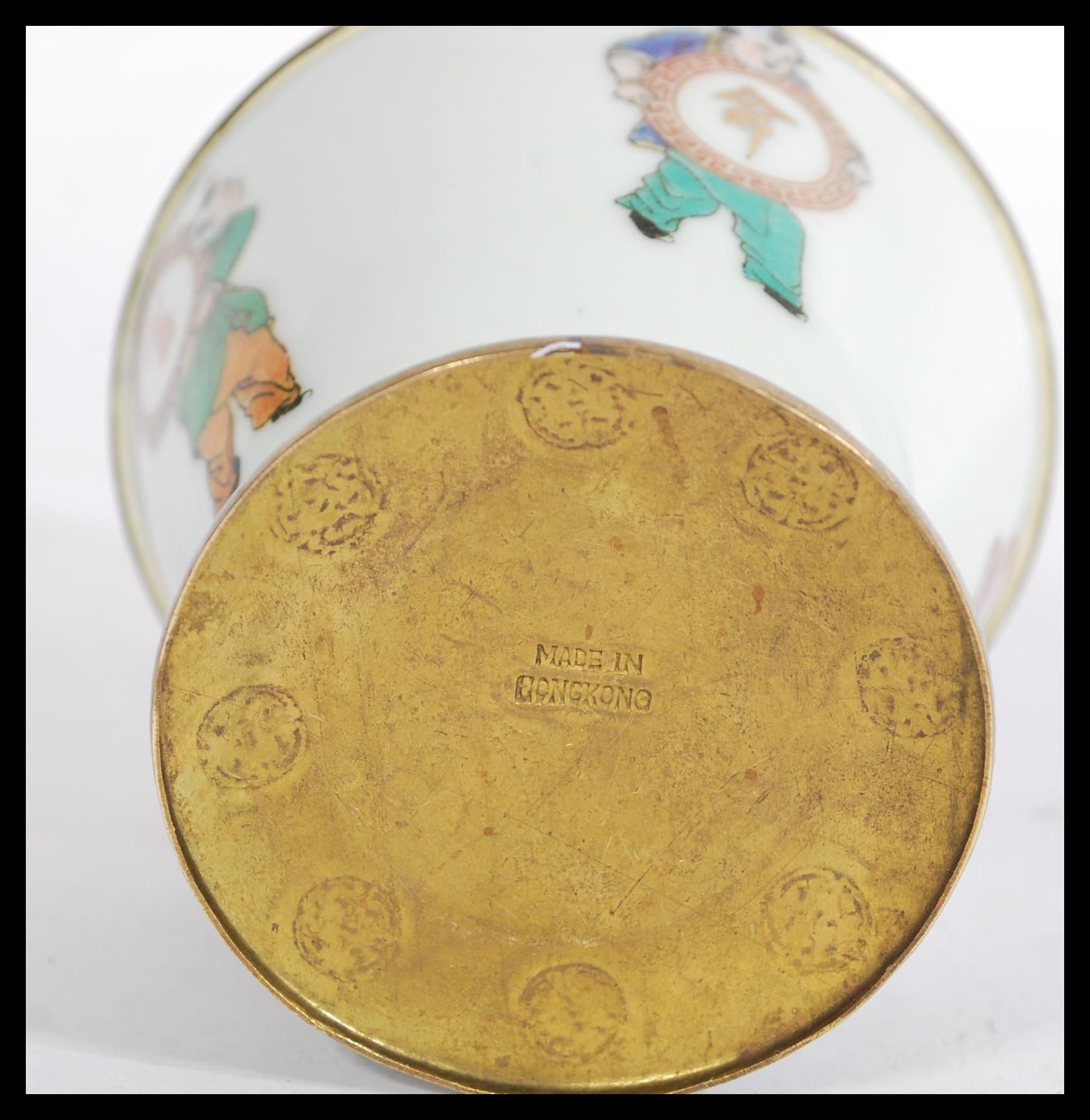 A 20th century Hong Kong tea bowl cup being conver - Image 6 of 7