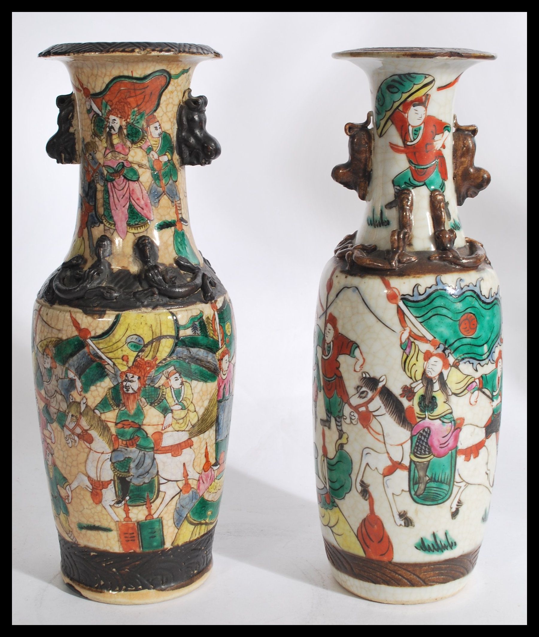 A pair of believed 19th century Chinese vases havi - Image 3 of 6