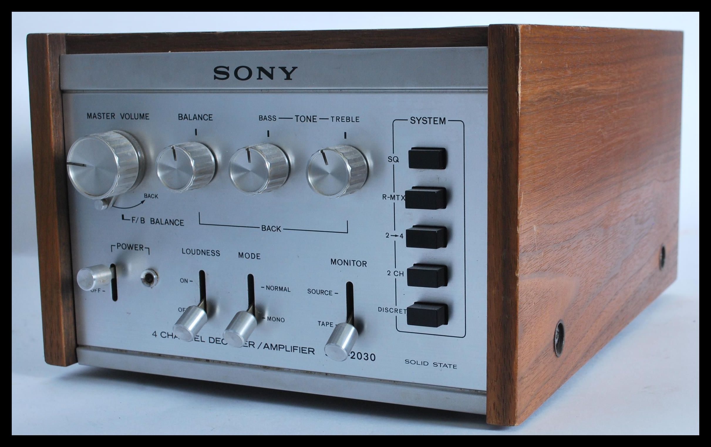 A retro 20th century  teak cased Sony 4 / Quadraph