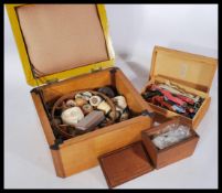 A vintage mid 20th Century sewing / work box to in