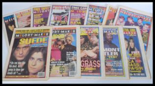 A collection of retro musical magazines daating to