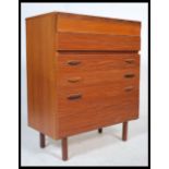 A vintage retro 20th Century teak chest of drawers