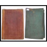 A 19th century Victorian green leather document wa