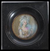 A 19th century portrait miniature painting on ivor