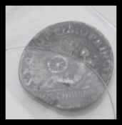 Roman Coin Trajan AR Denarius. Rome, AD 112-113. I