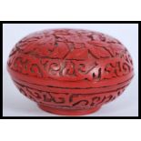 A 19th century Cinnabar lacquer ladies trinket / m