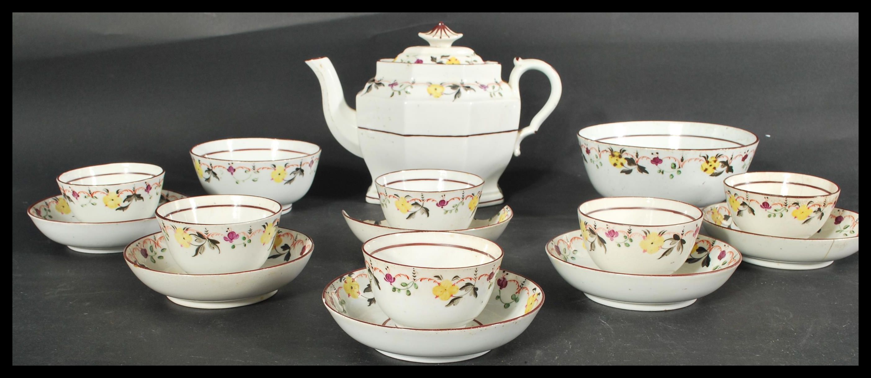 An early 19th Century tea service to include tea b - Image 6 of 7