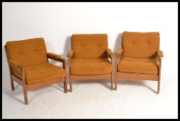 A set of 3 vintage mid 20th century century low lo