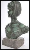 A large 20th century continental bust of a young g