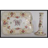 A 19th century Dresden porcelain serving tray havi