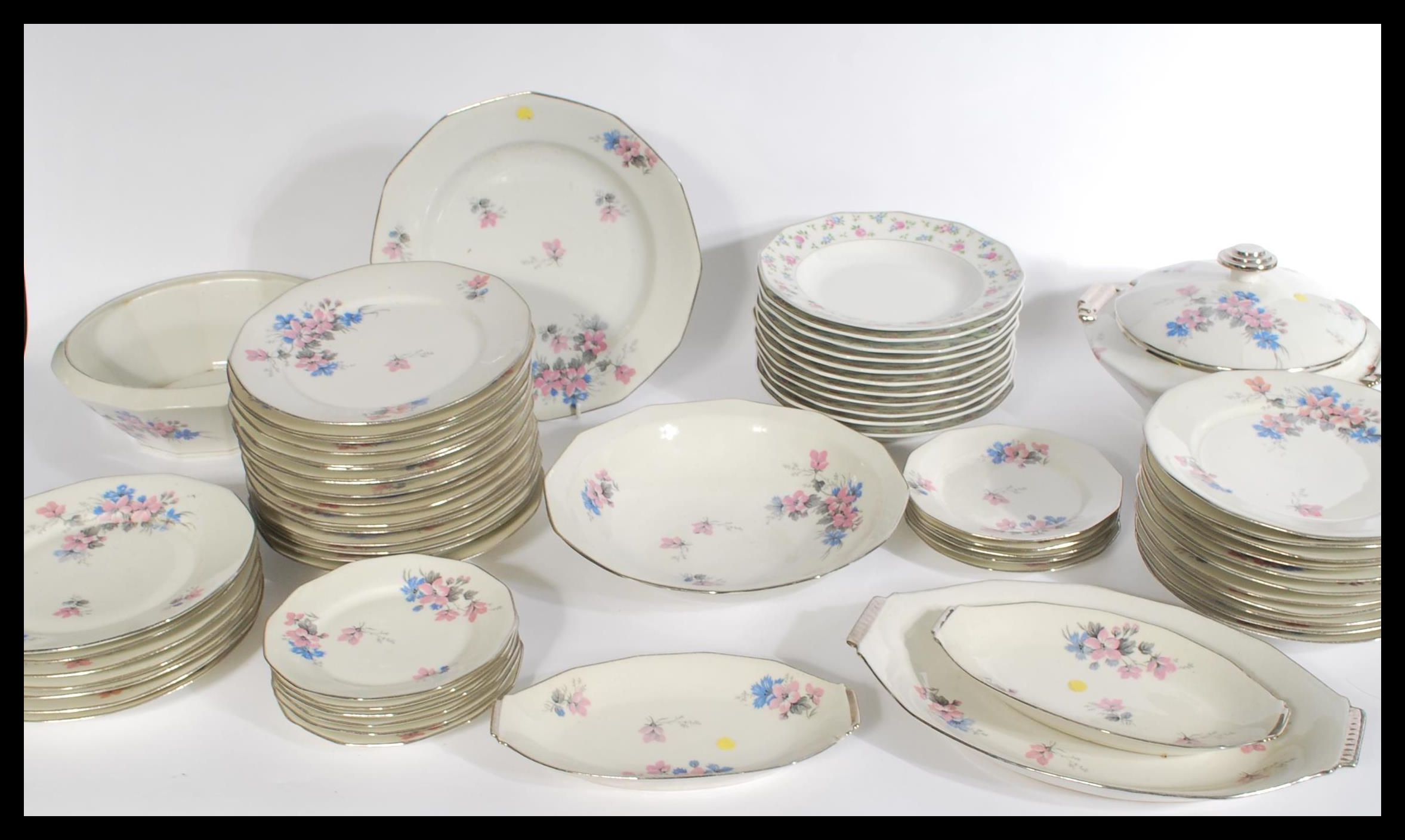 A large group of French Limoges ceramic dinner pla - Image 7 of 10