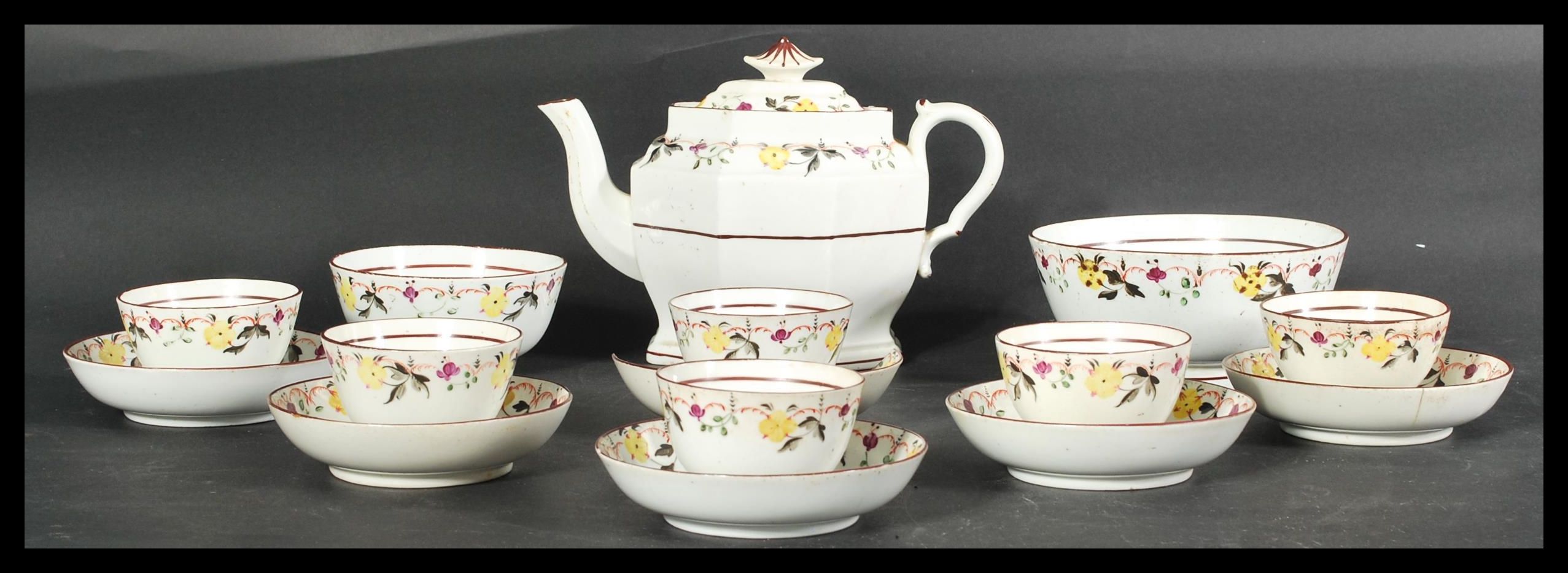 An early 19th Century tea service to include tea b