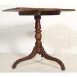 A 19th Century mahogany square tilt-top on turned