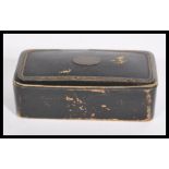 An early 19th century Georgian horn snuff box of r