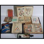 Old time stamp collection in four albums plus stoc