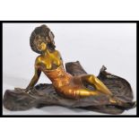 A 20th century cold painted bronze figurine sculpt