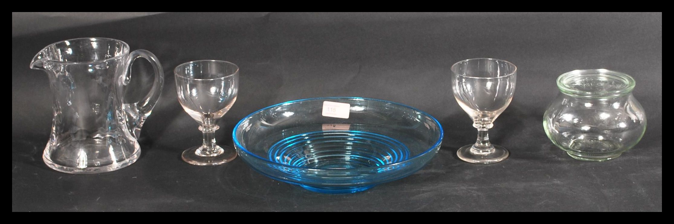 Glass-wares to include a studio glass bowl and jug - Image 2 of 7