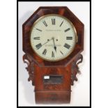 A late 19th century mahogany cased double fusee wa