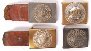 COLLECTION OF WWI FIRST WORLD WAR IMPERIAL GERMAN BELT BUCKLES