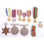 WWII MEDAL GROUP & COLLECTION OF MINIATURE MEDALS