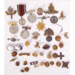 INTERESTING COLLECTION OF WWI FIRST WORLD WAR BADGES & RELATED