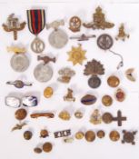 INTERESTING COLLECTION OF WWI FIRST WORLD WAR BADGES & RELATED