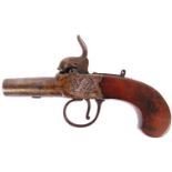 ANTIQUE 18TH CENTURY PERCUSSION CAP PISTOL - LONDON