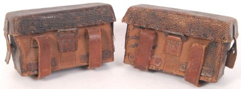 TWO WWI FIRST WORLD WAR GERMAN MEDIC / FIRST AID POUCHES
