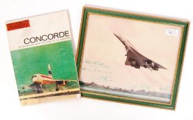 RARE CONCORDE AUTOGRAPHED PHOTOGRAPH & RELATED MAGAZINE