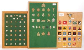 ASSORTED BRITISH MILITARY CAP BADGES AND BUTTONS