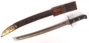 19TH CENTURY MILITARY SHORT CURVED SWORD