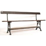 RARE VINTAGE NORTH WALES CAST IRON RAILWAY STATION BENCH