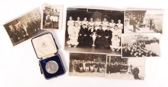 WWII RODMAN CUP MEDAL & PHOTOGRAPHS - NAVAL HISTORY