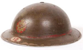 WWII NATIONAL FIRE SERVICE HELMET - NAMED
