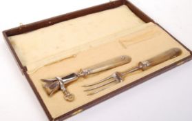 20TH CENTURY WWII SECOND WORLD WAR NAZI CASED CARVING SET