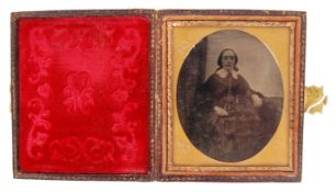 ANTIQUE 19TH CENTURY AMERICAN AMBROTYPE PHOTOGRAPH