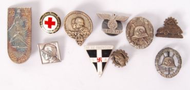 ASSORTED WWII GERMAN REPLICA BADGES & MEDALS