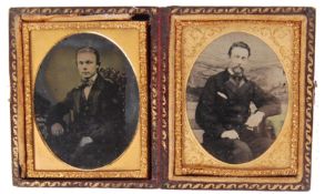 19TH CENTURY ANTIQUE DOUBLE NINTH PLATE AMBROTYPE & DAGUERREOTYPE