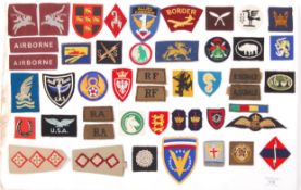 COLLECTION OF BRITISH MILITARY CLOTH FORMATION PATCHES