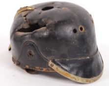 RARE WWI FIRST WORLD WAR BATTLE-DAMAGED PICKELHAUBE HELMET