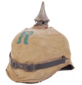 RARE WWI IMPERIAL GERMAN PRUSSIAN PICKELHAUBE WITH TRENCH COVER