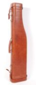 20TH CENTURY LEG O' MUTTON TAN LEATHER SHOTGUN CASE