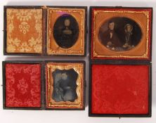 COLLECITON OF ANTIQUE AMBROTYPE PHOTOGRAPHS