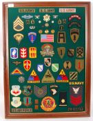 ASSORTED U.S ARMY PATCHES AND CAP BADGES