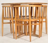 A vintage retro 20th century dining table of squar